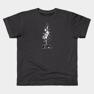 Grotesque medieval art - black and white Kids T-Shirt